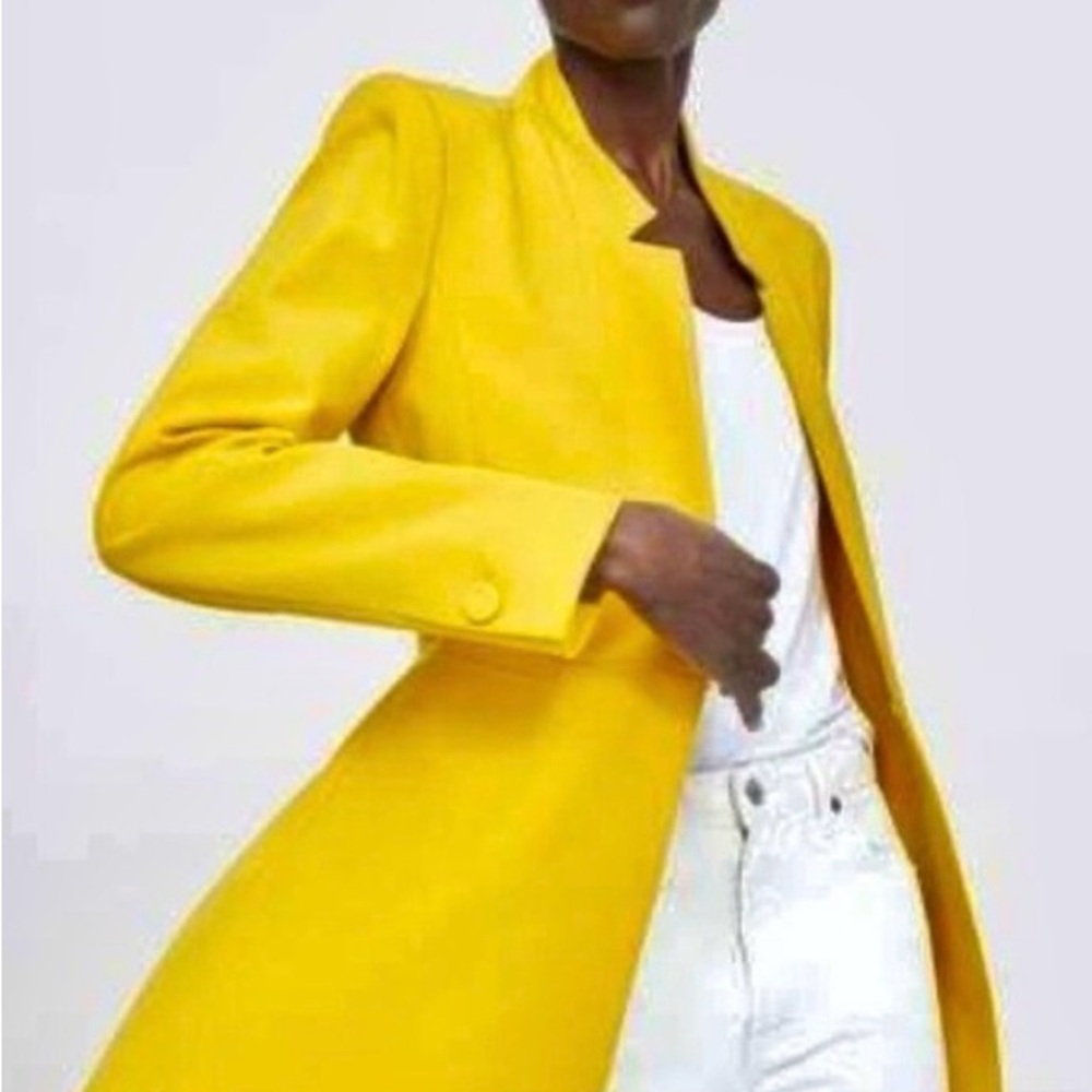 Zara Elegant Yellow Women's Coat